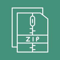 icono de vector de archivo zip