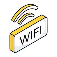 un diseño de icono de señal wifi vector