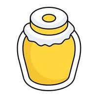 Conceptualizing flat design icon of jam bottle vector