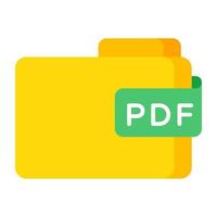 Trendy design icon of pdf folder vector