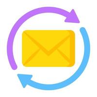 Creative design icon of mail update vector