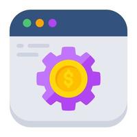 Flat design icon of financial management vector