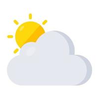 Creative design icon of partly cloudy day vector