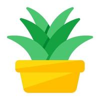 Modern design icon of aloe vera plant vector