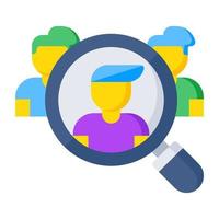 Trendy design icon of search person vector