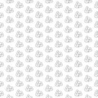 Seamless pattern with leaf2. Cartoon black and white vector illustration.