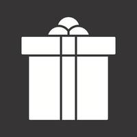 icono de vector de caja de regalo