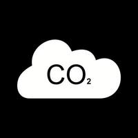 icono de vector de dióxido de carbono