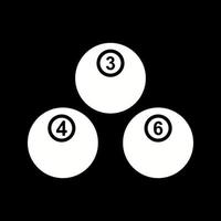 Unique Snooker Balls Vector Icon