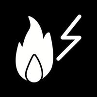 Unique Electricity Fire Vector Icon