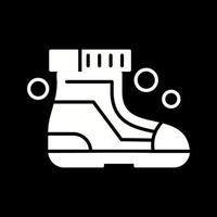 icono de vector de botas de esquí