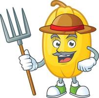 Spaghetti squash cartoon character style vector