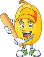 Spaghetti squash cartoon character style vector