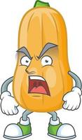 Butternut squash cartoon character style vector