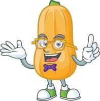 Butternut squash cartoon character style vector