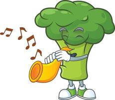 verde brócoli dibujos animados personaje estilo vector