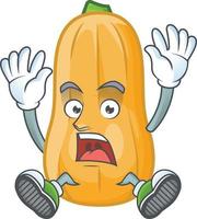 Butternut squash cartoon character style vector