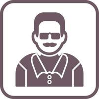 Unique Male Professor Vector Icon