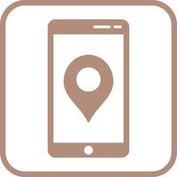 icono de vector de servicio gps único