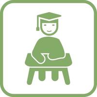 Unique Studying on Desk Vector Icon