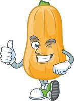 Butternut squash cartoon character style vector