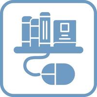 Digital Library Vector Icon