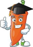 Orange chili cartoon character vector