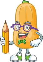 Butternut squash cartoon character style vector