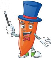 Orange chili cartoon character vector