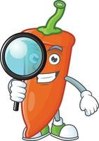 Orange chili cartoon character vector