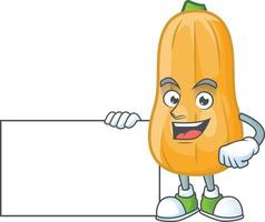 Butternut squash cartoon character style vector