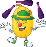 Spaghetti squash cartoon character style vector