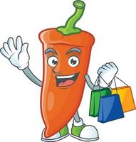 Orange chili cartoon character vector