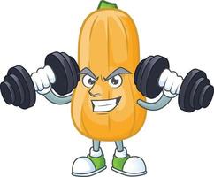 Butternut squash cartoon character style vector