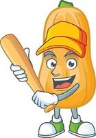 Butternut squash cartoon character style vector