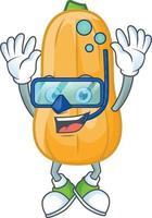 Butternut squash cartoon character style vector