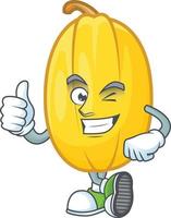 Spaghetti squash cartoon character style vector