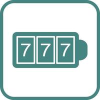 Slot Machine with Sevens Vector Icon