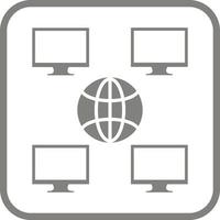 Unique Company Network Vector Icon
