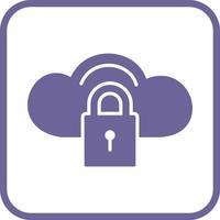 Secure Cloud Vector Icon