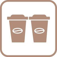 Two Coffees Vector Icon