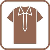 icono de vector de camisa y corbata