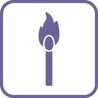 Unique Lit Matchstick Vector Icon