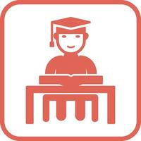 Unique Studying on Desk Vector Icon