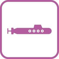 icono de vector submarino