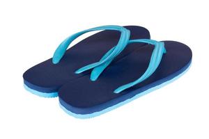 sandals  flip flops color blue isolated on white background