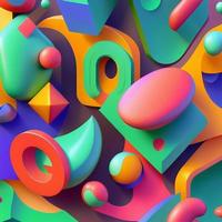 y2k colorful groovy shapes modern wallpaper illustration photo