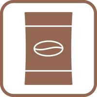 icono de vector de paquetes de café