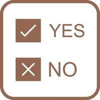 Yes No Option Vector Icon