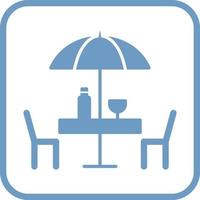 Unique Cafe Table Vector Icon